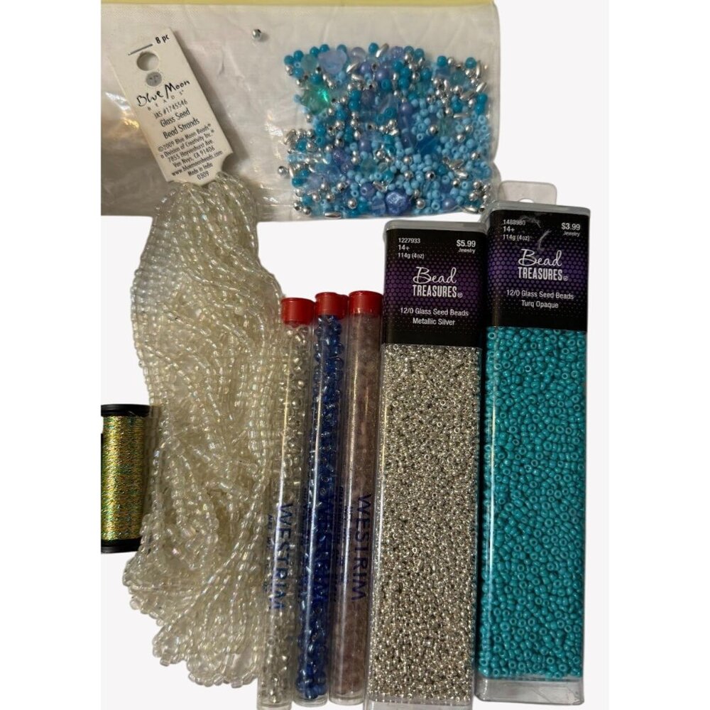 Jewelry Making Bead Supplies Bundle Jump Rings Wire Seed Beads Blending Filament - Picture 4 of 6